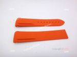 Omega Replica Watch Straps - Orange  Rubber Strap 22mm - Aftermarket 
